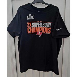 2021 Nike Tee Men’s Tampa Bay Buccaneers 2X Superbowl Champions T-Shirt Size XL